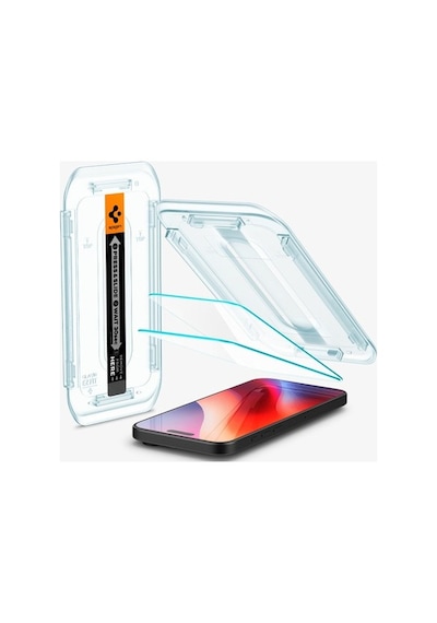 Spigen İphone 16 Pro Uyumlu Cam Ekran Koruyucu Kolay Kurulum Glas.tr Ez Fit Slim Hd 2 Adet - Agl07928