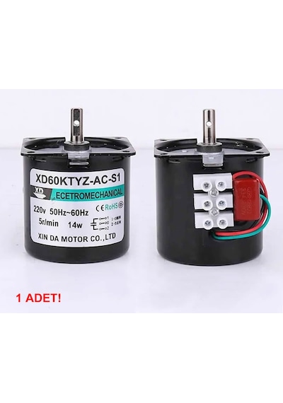 60ktyz 5rpm Ac Motor Kuluçka Viyol Çevirme 220v Metal Dişli Barbekü Reklam Panosu Sosis Gril Tavuk