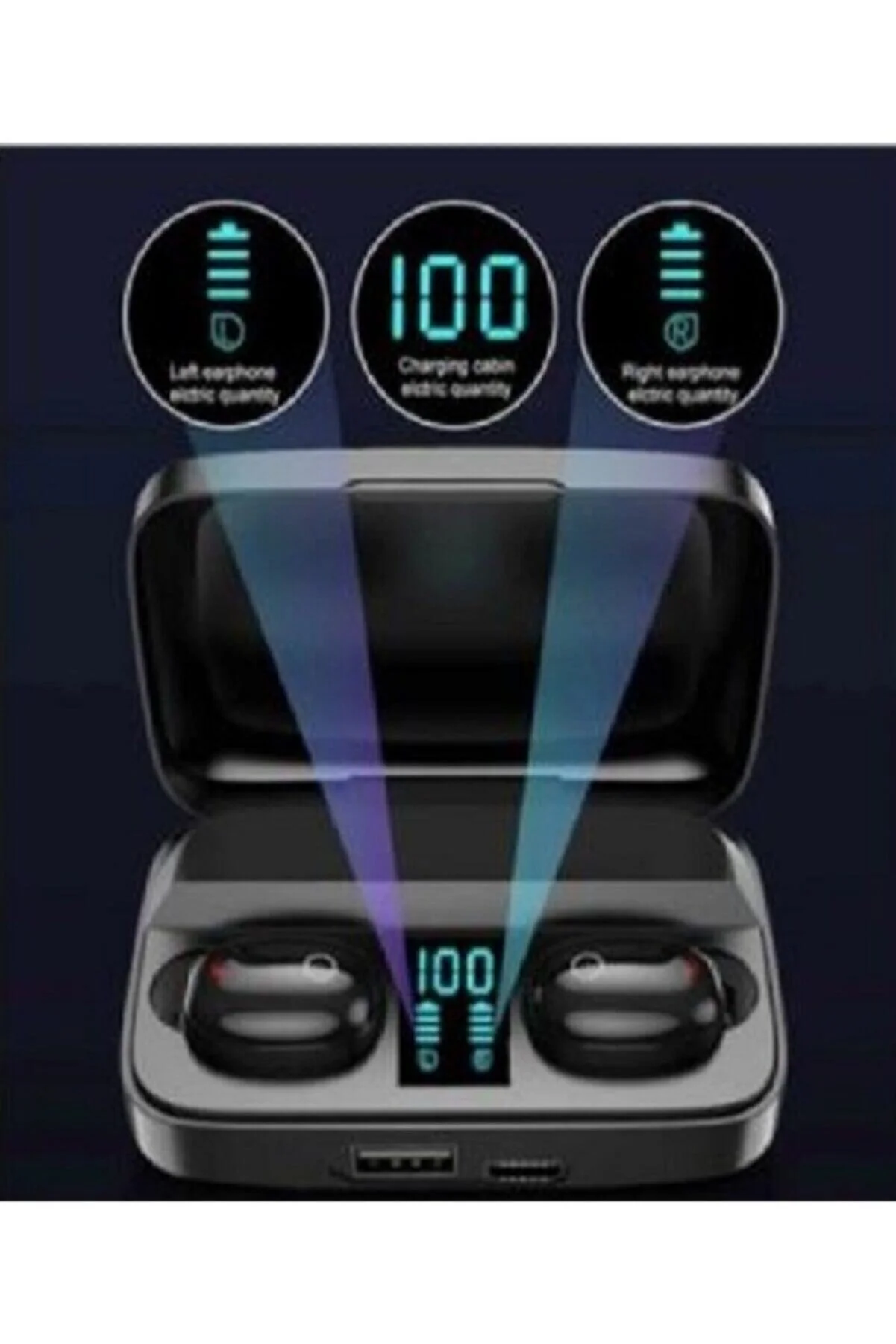 Abatech Earbuds A10S Bluetooth 5.0 Led Göstergeli Kulak İçi Kulaklık