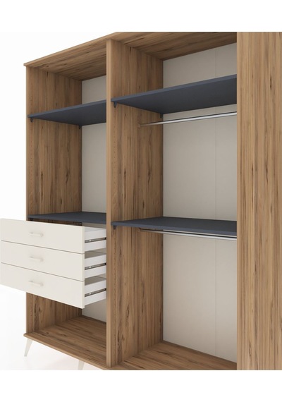 Kronos Gardrop 4 Raflı 3 Çekmeceli 2 Askılı 176x59x221 Çam-antrasit/aytaşı Antrasit/aytaşı Kronos Gardrop 4 Raflı 3 Çekmeceli 2 Askılı 176x59x221 Çam-antrasit/aytaşı Antrasit/aytaşı