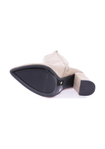 Dgn 02 Kadin Topuklu Çizme 02-2131-R0186 Bej Süet