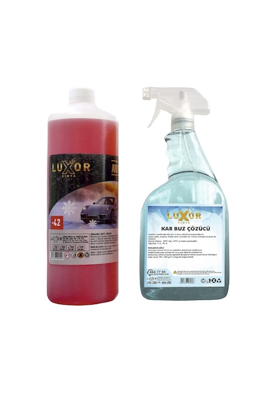 Luxor -42 Derece Kırmızı Antifriz 1 Lt + Kar Buz Çözücü 1 Lt