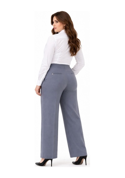 Kübra Kadın Boru Paça Kumaş Pantolon Bgl-st05386 Koyu Gri