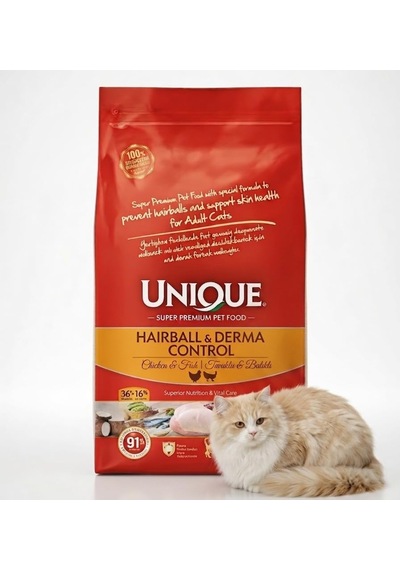 Hairball & Derma Control Yetişkin Kedi Maması, Somon Balığı Aromalı, 1,5 Kg, Düşük Tahıllı, Tüy Ve Deri Sağlığı İçin