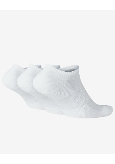 Nike Everyday Plus Cushion Sx6889-100 Antrenman No-show Çorapları 3 Çift Beyaz