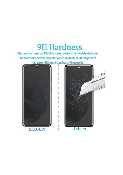 Galaxy S21 Plus Privacy Hayalet Ekran Koruyucu 2 Adet - 9h Seramik Cam, Yan Görünme Engelleyici, Tam Kaplama
