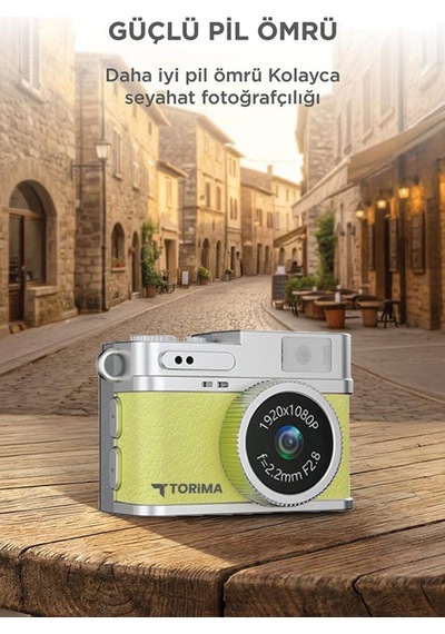 Torima CMR35 Mini Dijital Kamera Selfie Video Vlog Kamerası Mini Anahtarlık 1080p