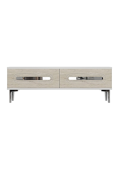 Tsa1220bts - Ranytv120 Tv Stand, Tv Sehpası Beyaz - Traverten - Sılver 120cm