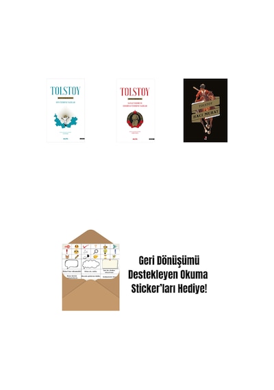 Tolstoy Bütün Eserleri 18 + Tolstoy Bütün Eserleri 15 + Hacı Murat + Okuma Sticker'ları