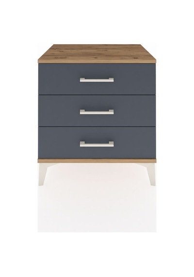 Hyperion Komodin 3 Çekmeceli 60x44x64 Çam-antrasit Çam