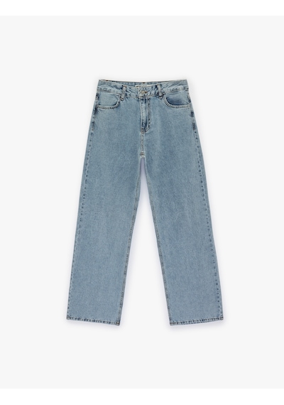 Koton Cepli Uzun Düz Paça Taşlı Jean Pantolon - Straight Fit Jean Açık İndigo 6sal40100md Açık İndigo Koton Cepli Uzun Düz Paça Taşlı Jean Pantolon - Straight Fit Jean Açık İndigo 6sal40100md Açık İndigo