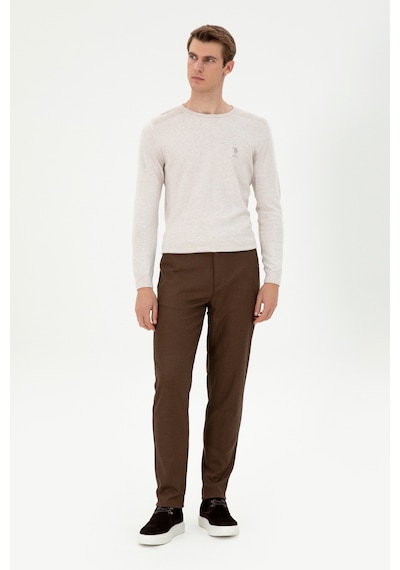 U.S. Polo Assn. Erkek Kahverengi Kanvas Carrot Fit Pantolon 50297861-VR153