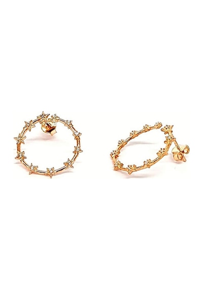 Yıldız Figürlü Gümüş Rose Küpe N11.97059
