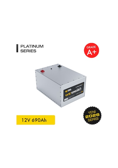 Werer Energy 12V 690Ah LiFePO4 Platinum Series Bluetooth'lu Lityum Demir Fosfat Akü