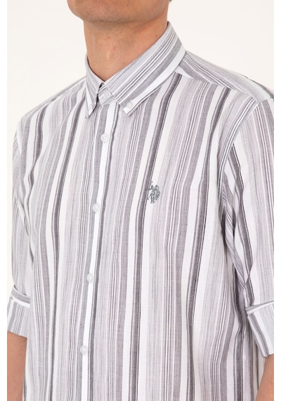U.s. Polo Assn. Erkek Antrasit Gömlek Desenli 50306331-vr006 Antrasit