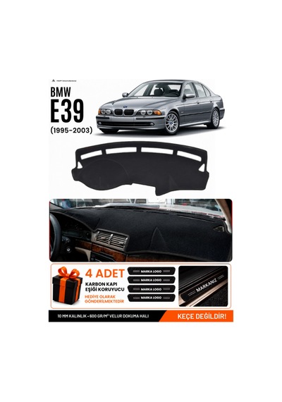 Bmw E39 1995-2003 Uyumlu Torpido Koruma, Torpido Örtüsü, Torpido Kılıfı - Siyah