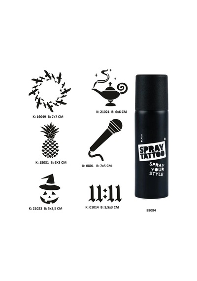 Hayalperest Modeller Spray Tattoo Geçici Dövme Seti Dark Sprey Dövme Kiti