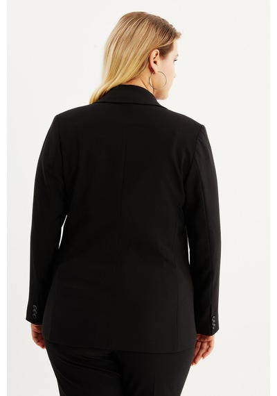 Myline Astarlı Blazer Ceket - Siyah