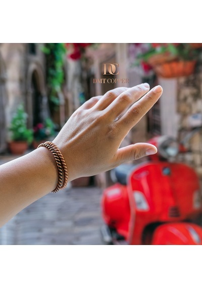 Dmt Copper Home %100 El Yapımı Bakır Bileklik,doğal Antibakteriyel Bakır Bileklik, Sağlık Dostu 2 Li Takım Işıklı Kutulu 84571527