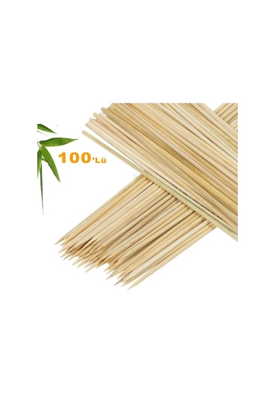 Çöp Şiş 25 Cm 100 Adet Doğal Ahşap Şiş