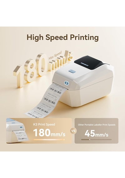 Niimbot K3B Etiket Yazıcı Krem