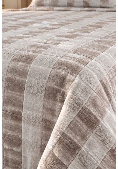Kapreo Home Hennesey 3 Parça Comforter Yorgan Yatak Örtüsü Seti Çift Kişilik 240x260 Cappuccino