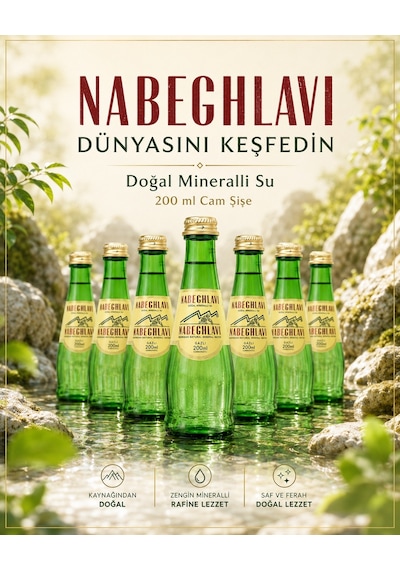 Nabeghlavi Doğal Mineralli Su Cam Şişe 6 x 200 ML