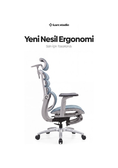 Rosso Ergonomik Çalışma Koltuğu - Mavi Rosso Ergonomik Çalışma Koltuğu - Mavi