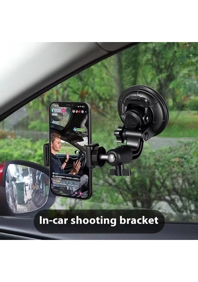 Vantuzlu Kamera Ve Telefon Tutucu Aparat 1/4 Vida Uyumlu Çok Açılı Ayarlanabilir Tripod Bağlantısı, Güçlü Vakum Tabanlı Sabitleme, Araç Cam Masa Çekim Desteği Cl45 2 Mixed