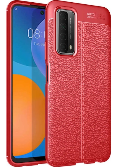 Huawei P Smart 2021 Kilif Zore Deri Görünümlü Kamera Korumali Sil 466431293