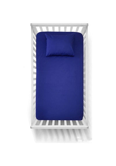 70X140 Lastikli Ranforce Bebek Çarşaf Takımı - Lacivert