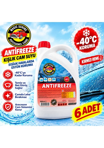 6'lı -40 Organik Kırmızı Antifriz 3 Litre