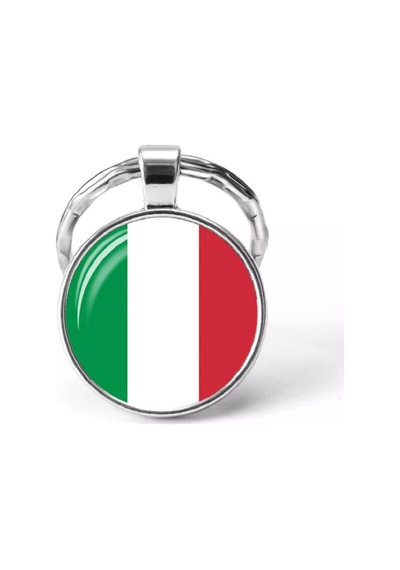 Tamgacrafts İtalya Italy Bayrağı Metal Anahtarlık Ülke Temalı Hediyelik Çok Renkli