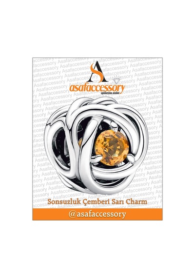 Sonsuzluk Çemberi Charm /asafaccessory Sarı