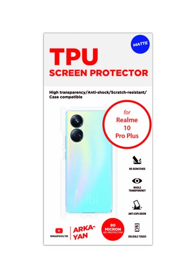 Realme 10 Pro Plus Mat Arka Ve Yan Kaplama Tam Kapatan Hd Film