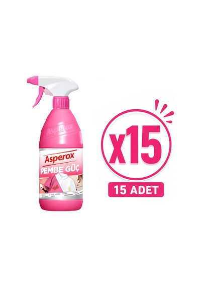 650 Ml Pembe Güç Leke Çıkarıcı Sprey Konsantre Formül İle Etkili Temizlik 15 Adet