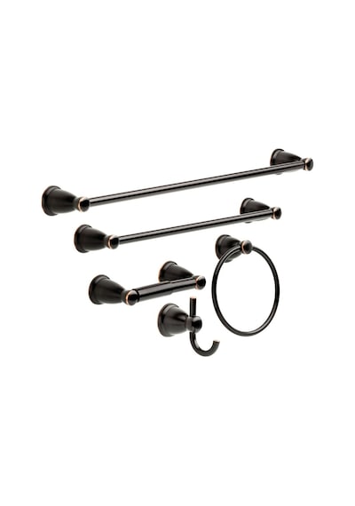 Kın5pc-orb Kinla Banyo Aksesuar Seti, 5 Parça, Yağlı Bronz