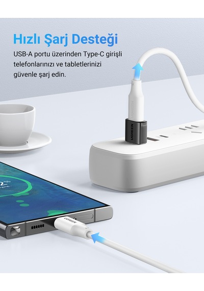 Ugreen Usb-c To Usb-a Adaptör 2 Adet , Usb-a Dişi Type-c Erkek Dönüştürücü, 45275