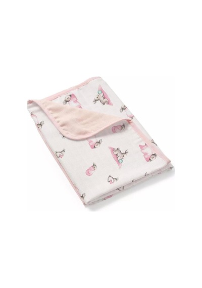 Bébé Lapin Rose Çift Kat Müslin Battaniye%100 Pamuk Diğer