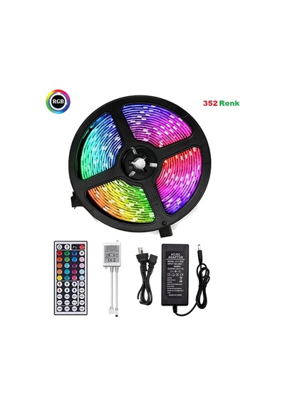 Cata Ct-4558 Rgb Şerit Led Seti 5 Mt Rgb Led+trafo+rgb Kumanda