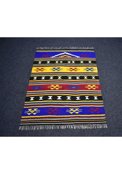 Zehra Abla Halı Yeni El Dokuma Otantik Manastır Namazlık Seccade Yün Kilim 6977 Çok Renkli