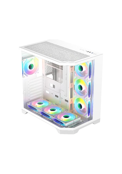 F-7 Edge 7x Argb Pwm Fan Beyaz Atx Akvaryum Gaming Kasa Oyuncu Kasası