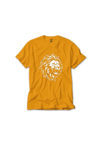 Black And White Lion Sarı Tişört