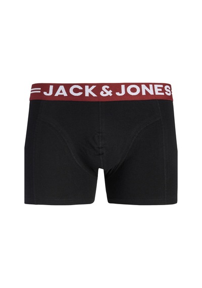 Jack & Jones Sense Erkek Boxer 3 Lü Paket Pamuklu, Rahat Kesim Noos Siyah