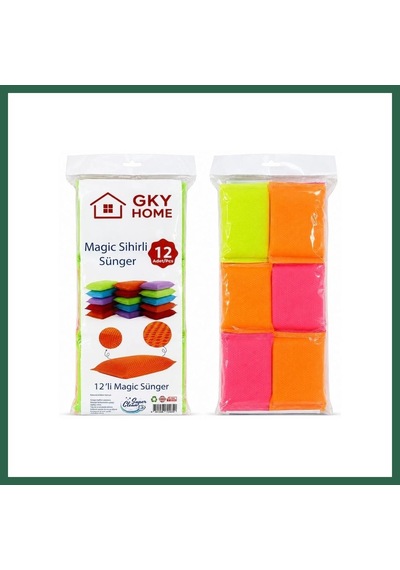 Bezos Gky Home 12'li Magic Sosyete Sünger Bzs01