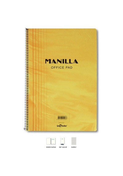Manilla Ofis Defter A4 Kareli Sarı Sarı