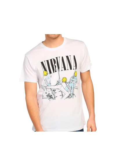 Bant Giyim - Nirvana Kurt Cobain Beyaz Erkek T-Shirt Tişört