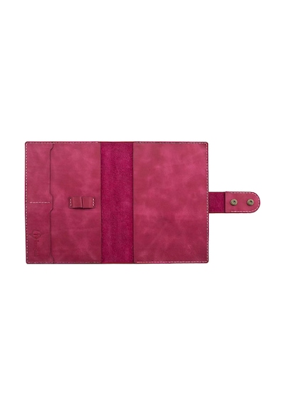 A5 Defter Ve Ajanda Kılıfı - %100 Rainbow Deri - Ko10001 - Fuşya Fuşya