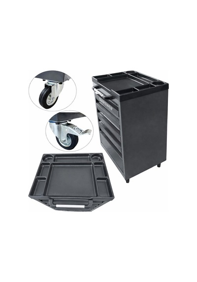 Takpower 3 Metre Takım Tezgahı 2 Dolaplı + 2 Boş Takım Arabası Antrasit
