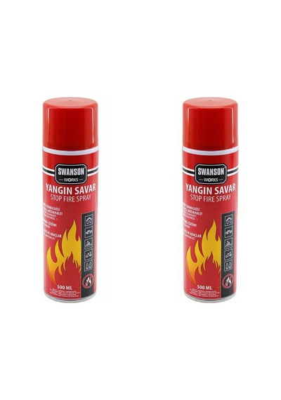 2 Adet Yangın Söndürücü - Yangın Savar Sprey 500ml + 500 Ml Ev - Ofis - Oto Araç Ateş Boğucu Köpük Tabaka Oluşturur 5705